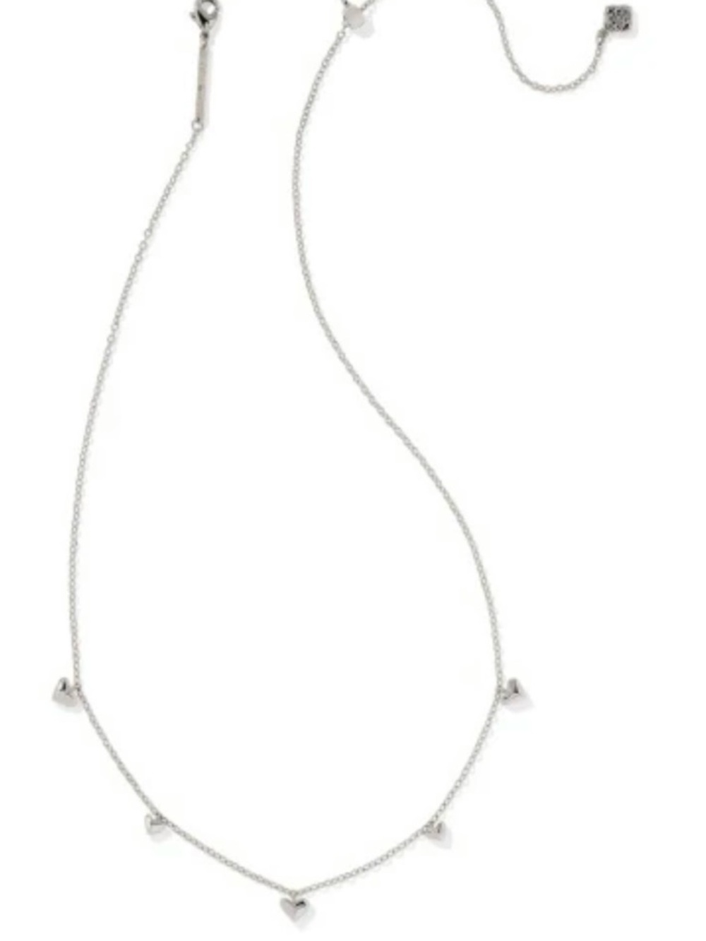 Kendra Scott Phoebe Strand Silver Heart Necklace